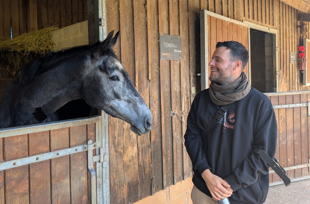 Créatrice, une pouliche étant arrivée il y a peu à l'écurie des Sables