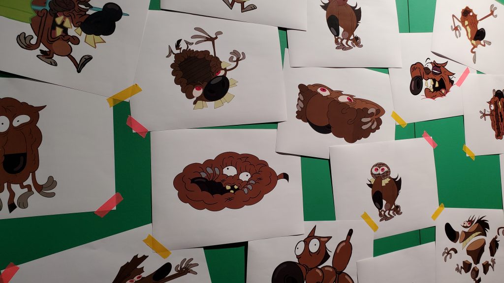 « Dans le cartoon, les personnages sont beaucoup écrasés, transformés, il leur arrive beaucoup de problèmes. » © Florentin DELACOUR